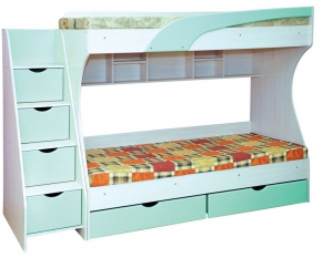 двухярусная кровать кадет, кровать-чердак, пехотин, детская, спальня, недорогие двухярусные кровати
