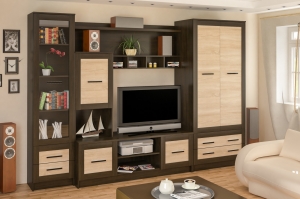 гостиная Каспий, мебель сервис, стенка, мебель в гостиную, недорогие гостиные