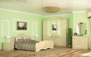 спальня барокко, мебель сервис, шкафы, кровати, зеркала, комоды, прикроватные тумбы