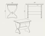 Кухонный стол "КС - 4" (раскладной)
