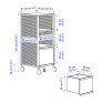 Ikea Bekant Storage Unit with Smart Lock Mesh White